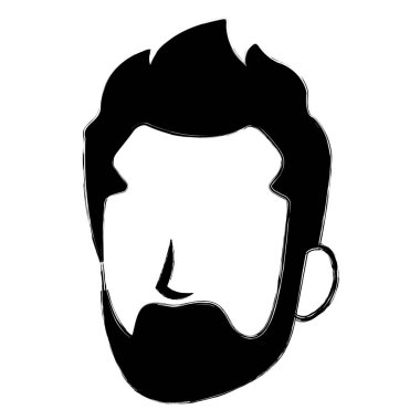 Genç adam kafa sakal avatar karakter ile