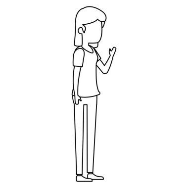 güzel ve genç kadın karakter