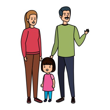 Ebeveynlerin çift kızı karakterlerle