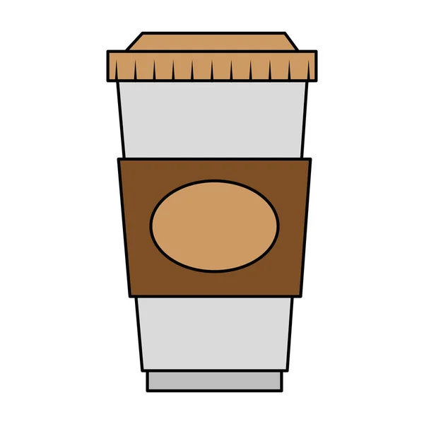 Bebida de café em recipiente de plástico — Vetor de Stock