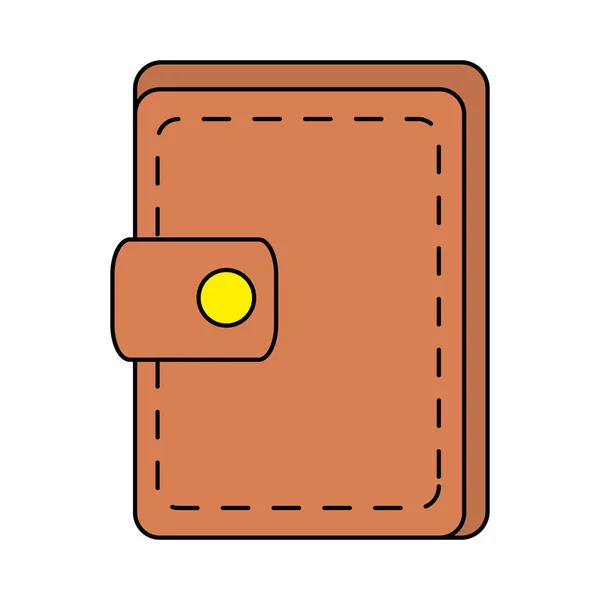 Wallet money isolated icon — Stock Vector