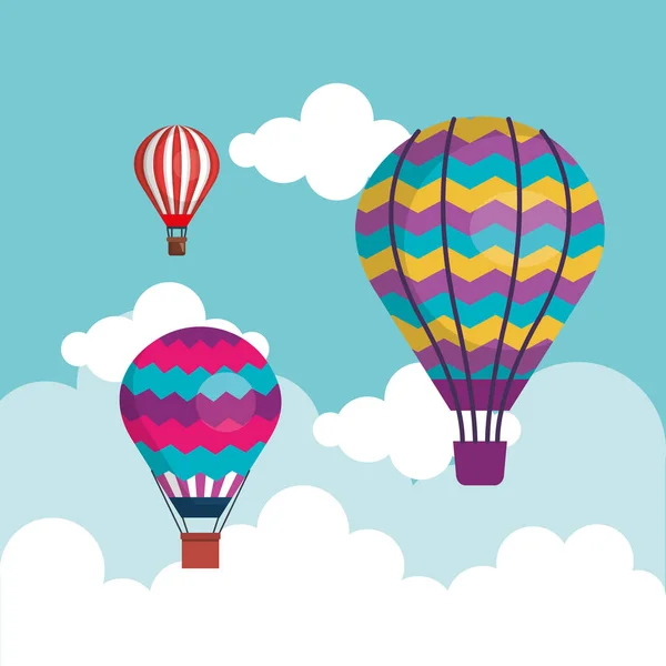 Ballonger luft heta flying — Stock vektor