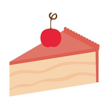 kiraz ile tatlı ve lezzetli kek porsiyon