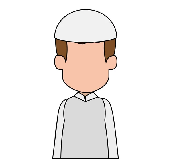 Homme musulman personnage avatar — Image vectorielle