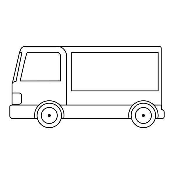 Service de livraison camion icône isolée — Image vectorielle