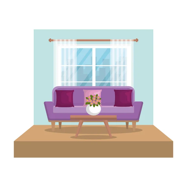 Living room house place — Stock Vector