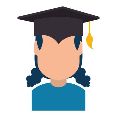 avatar karakter kadın öğrenci mezun oldu