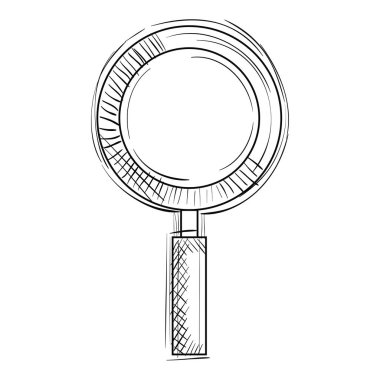 Büyüteç izole simgesini