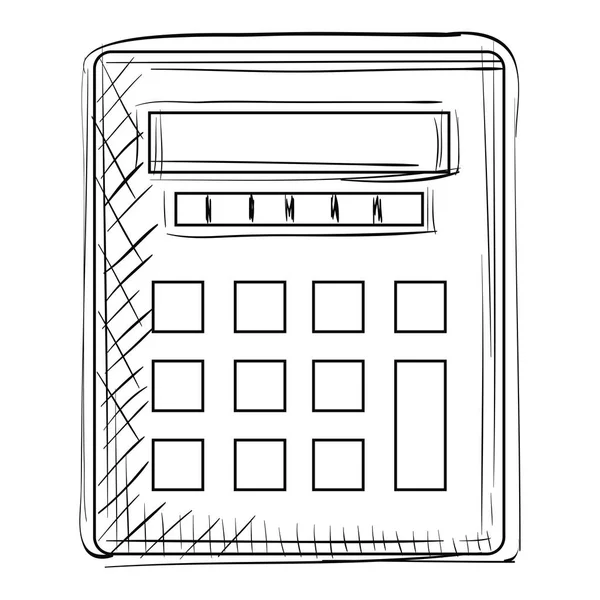 Calculadora matemática dispositivo ícone — Vetor de Stock