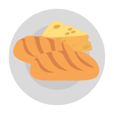 peynir parçası ve ekmek ile çanak