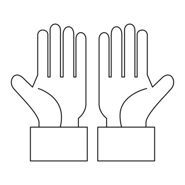 eller insan izole simgesi