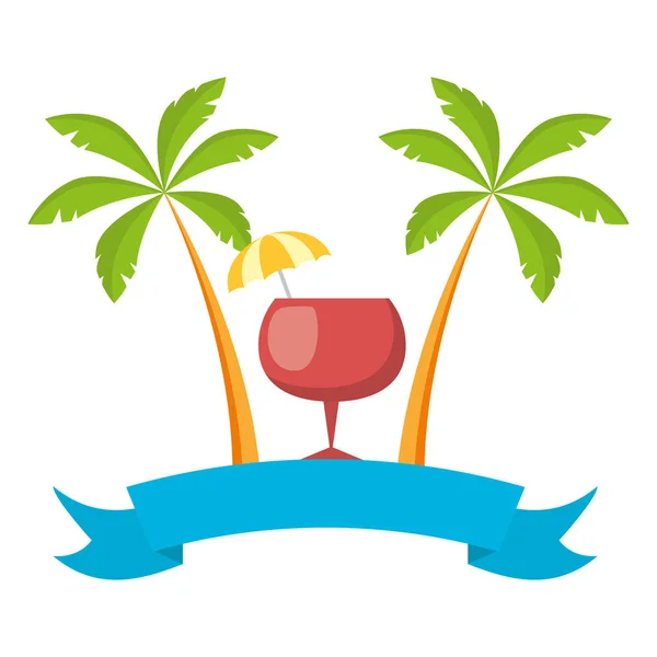 Plage cocktail brésilien carnaval — Image vectorielle