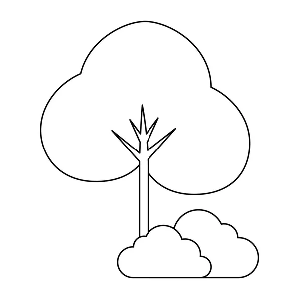 Ağaç bitki ve çalı orman — Stok Vektör