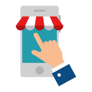 şemsiye simgesi ile akıllı telefon kullanarak el