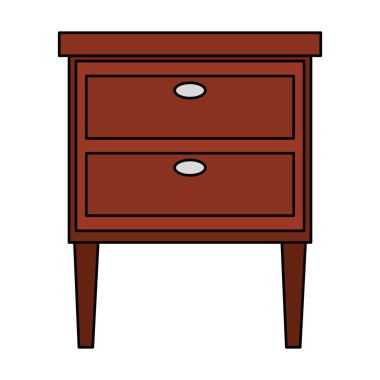 ahşap çekmece izole simgesi