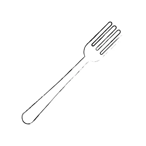 Couverts fourchette icône isolée — Image vectorielle