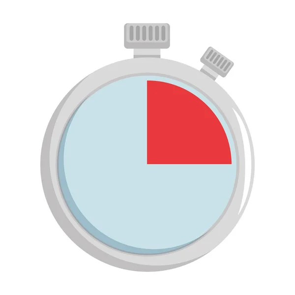 Tids klocka för kronometer isolerad ikon — Stock vektor