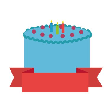 mumlar ve kurdele ile tatlı ve lezzetli pasta