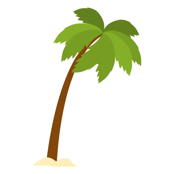 Tree palms isolated icon — Stock Vector