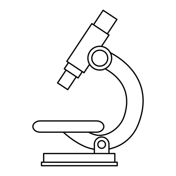 Microscope laboratory isolated icon — Stock Vector