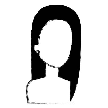 güzel ve genç kadın gömleksiz karakter