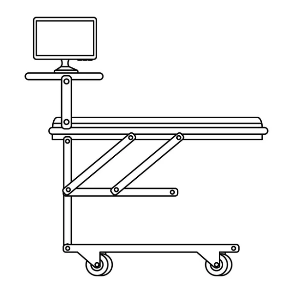 Bår med Monitor Medical — Stock vektor