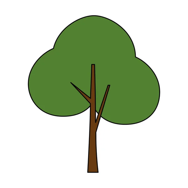 Arbre plante forêt icône — Image vectorielle