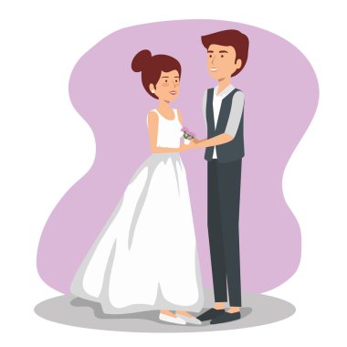 elbise ve takım elbise ile düğün kadın ve erkek çift