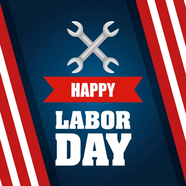Boldog Labor Day poszter ünnepség fél nemzeti — Stock Vector