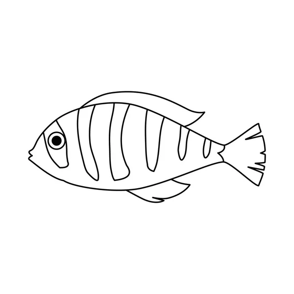 Милий декоративний значок риби — стоковий вектор