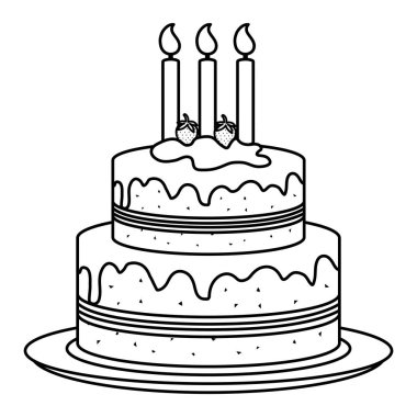 lezzetli kek kutlama ile çanak