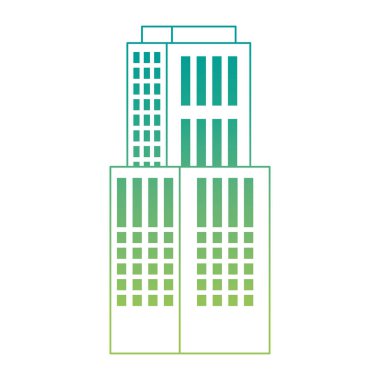 Dış cephe bina izole simgesi