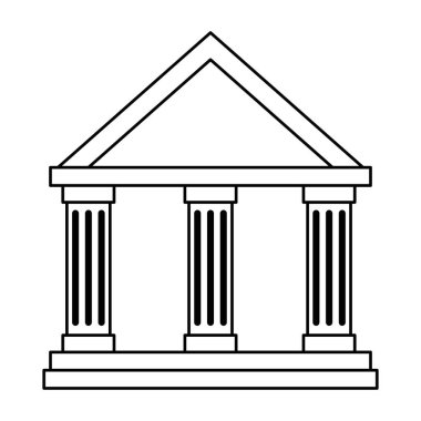 Banka binası simgesi izole edildi