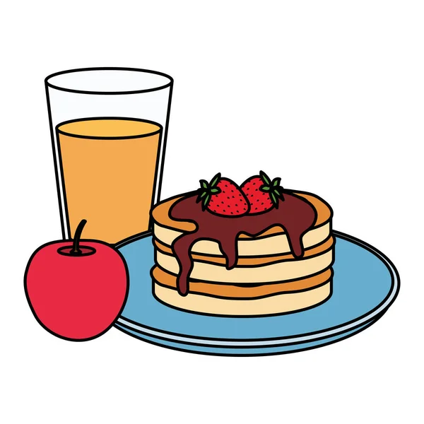 Lezzetli breakfast menü simgeleri — Stok Vektör