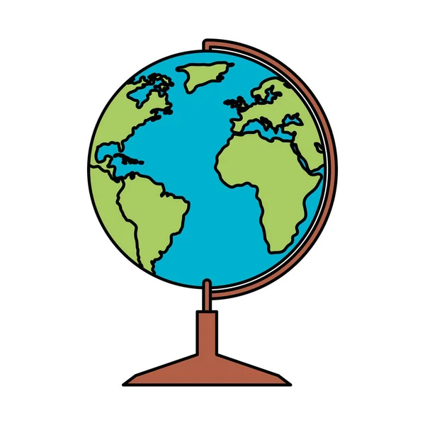 Planeta mundial icono de la educación — Vector de stock