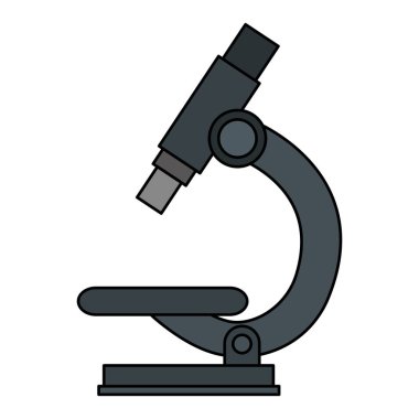 mikroskop laboratuvar izole simgesi