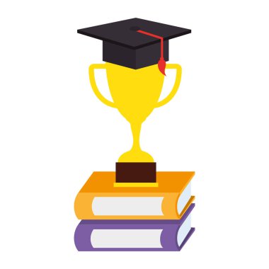 kupa fincan ve mezuniyet şapka ile kitaplar