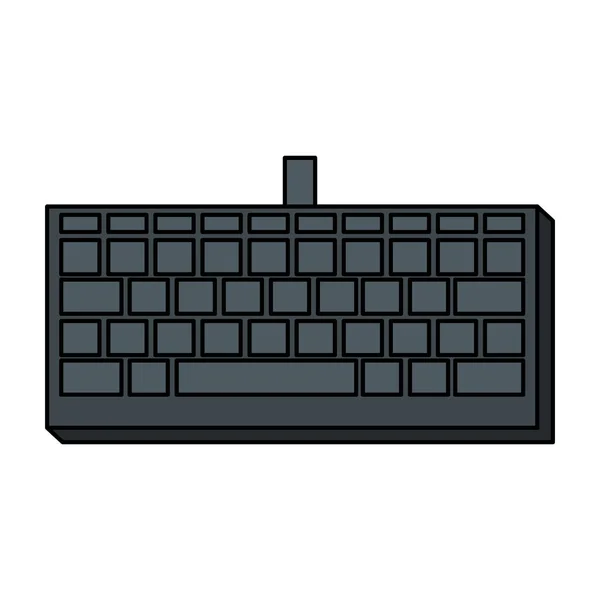 Teclado do computador ícone isolado — Vetor de Stock