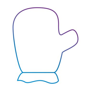 mutfak eldiveni izole simgesi