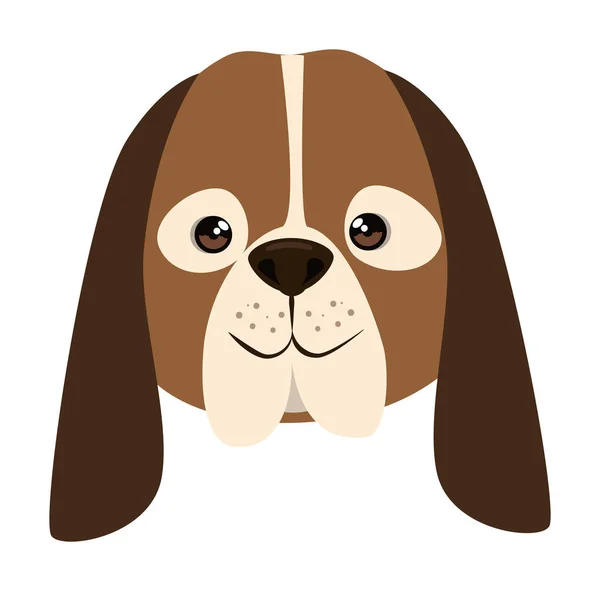 Aranyos kutya tenyészt fejkarakter — Stock Vector