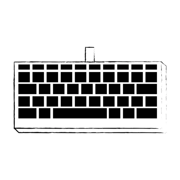 Clavier d'ordinateur icône isolée — Image vectorielle