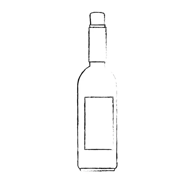 Garrafa de vinho ícone silhueta — Vetor de Stock