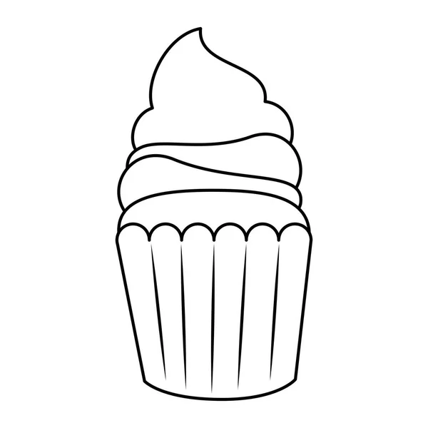 Süßes Cupcake-Gebäck-Symbol — Stockvektor