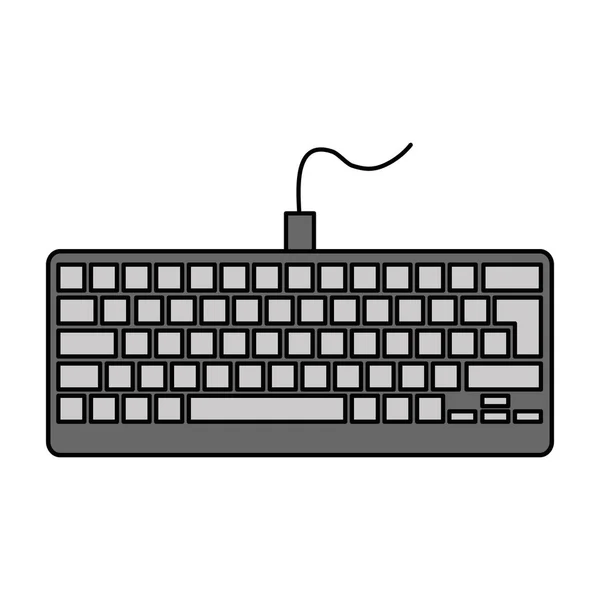 Комп'ютерна клавіатура ізольована піктограма — стоковий вектор