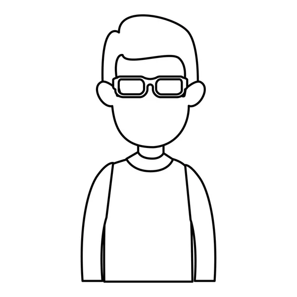 Jovem avatar personagem — Vetor de Stock