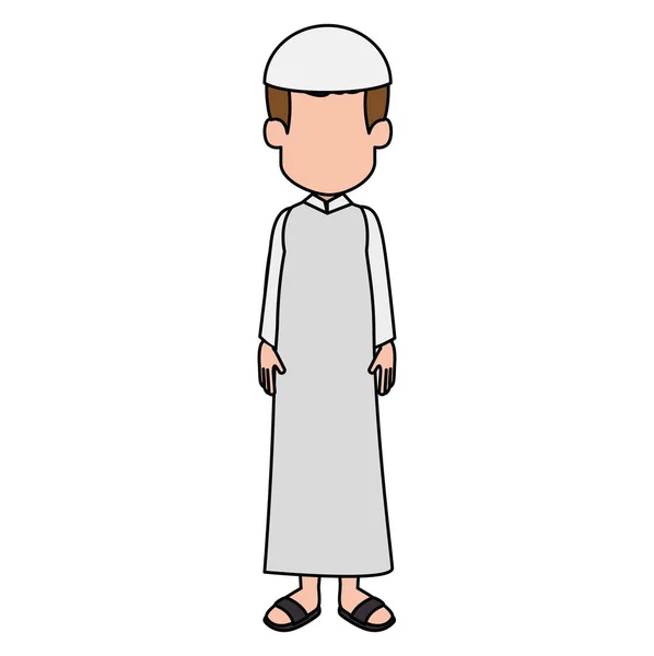 Muslim man avatar character — Stock Vector