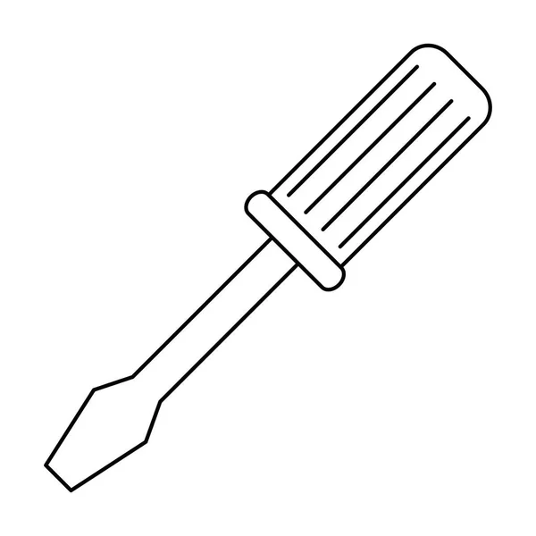 Geïsoleerde gereedschappictogram schroevendraaier — Stockvector