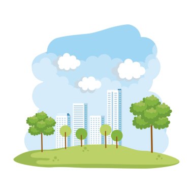 bina sahne ile orman manzara