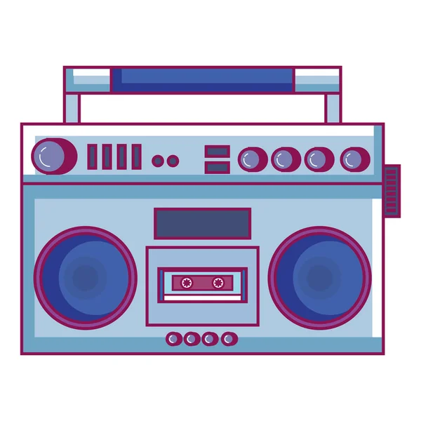 Cassette de radio style vintage — Image vectorielle