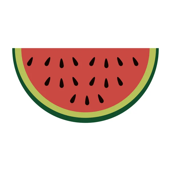 Ícone de fruta fatiada melancia — Vetor de Stock